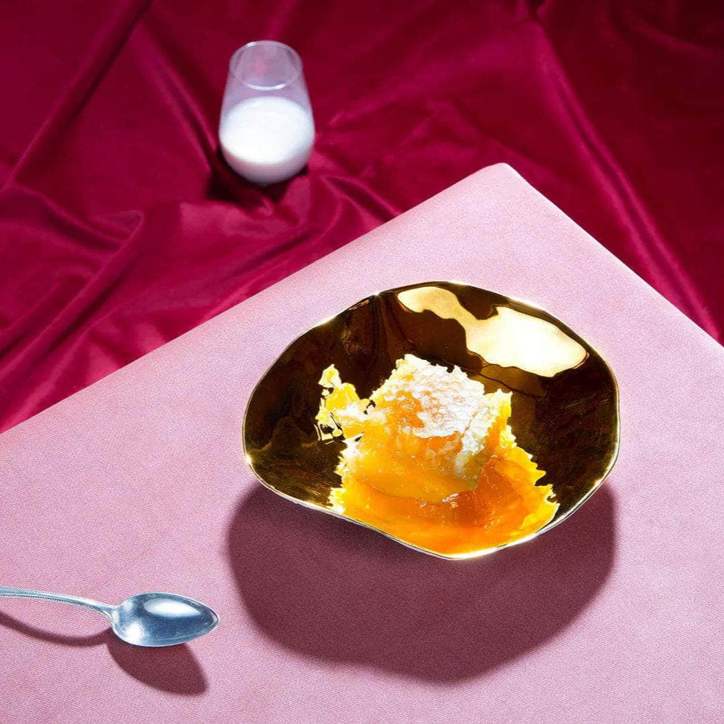 Set of 2 Small Plates / Gold / Indulge nº5