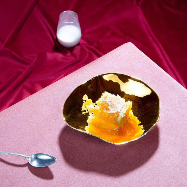 Set of 2 Small Plates / Gold / Indulge nº5