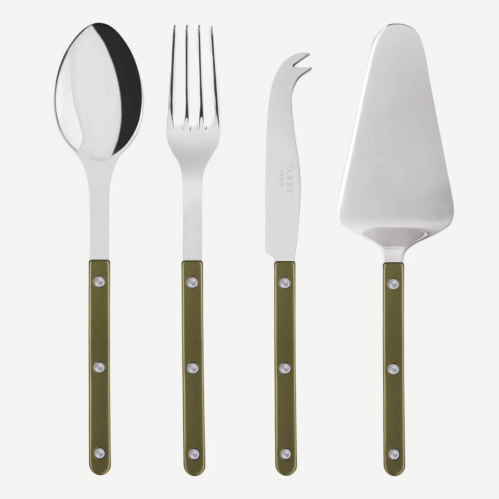 Bistrot Pearly 4pc Serving Set, Olive