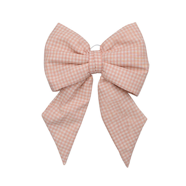Oversize Bow Gingham Pink (35x50cm)