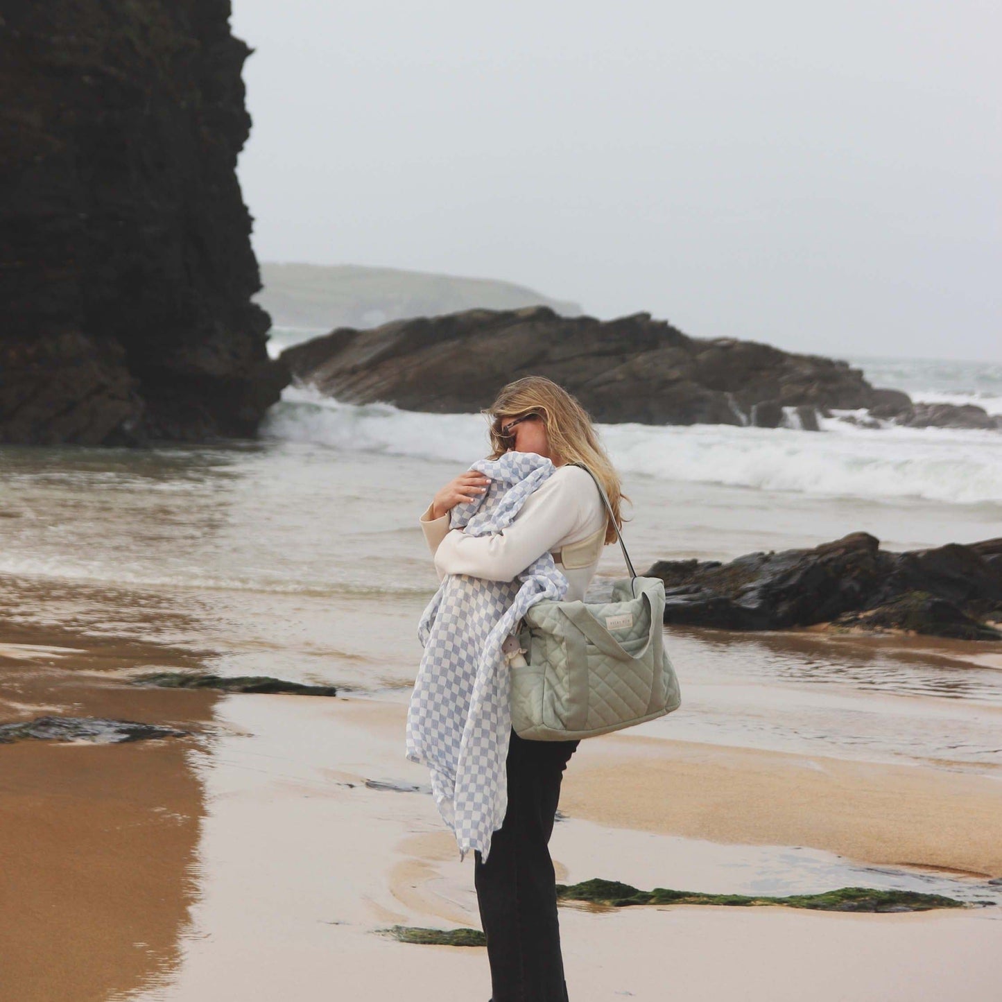 Baby Changing Bag - Sage (With Pram Clips)