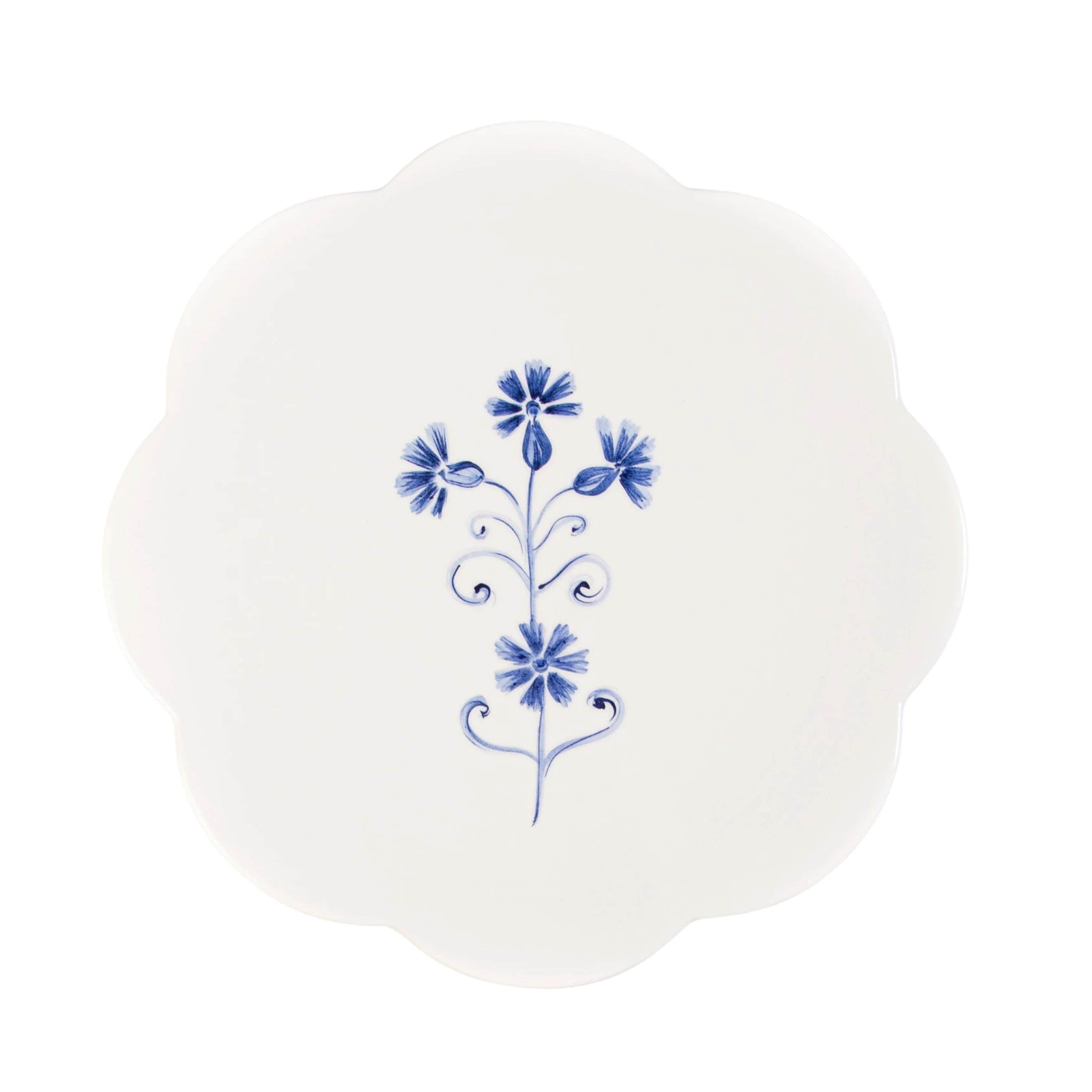 Set of 4 Scalloped Dinner Plates