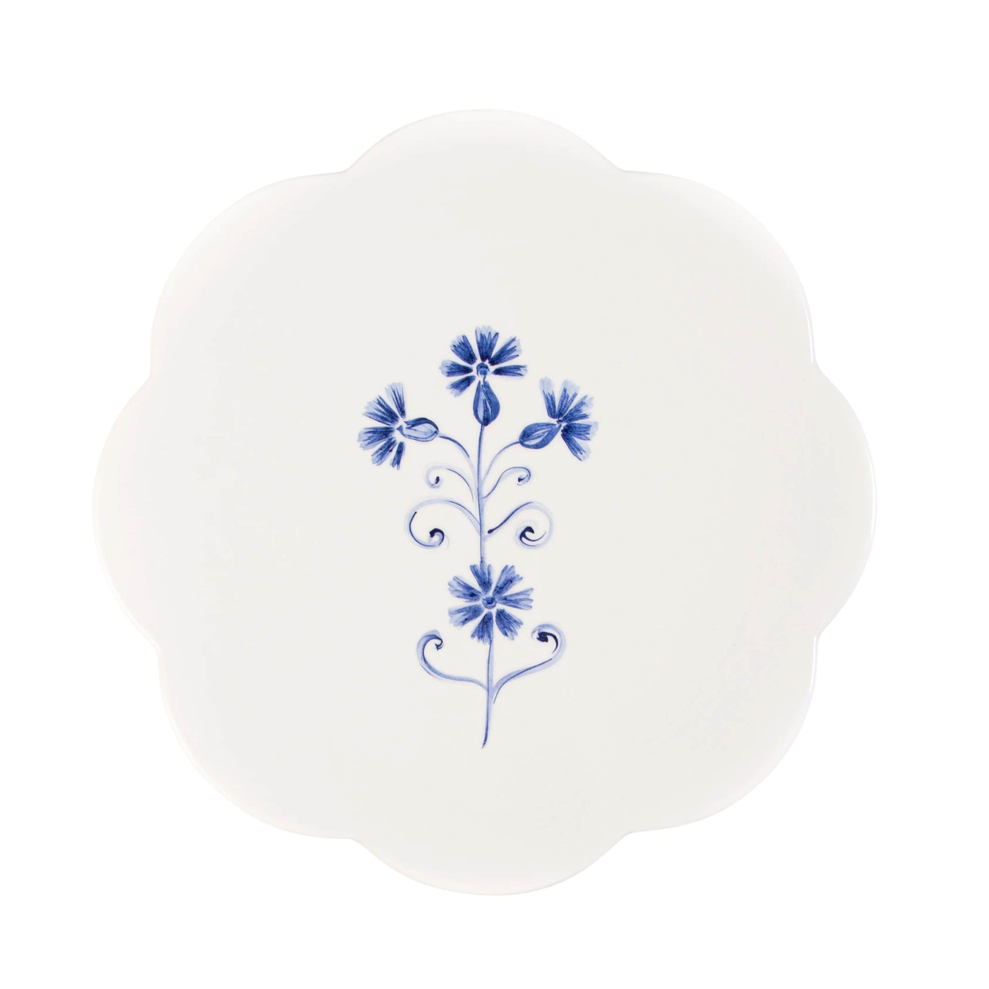 Set of 4 Scalloped Dinner Plates