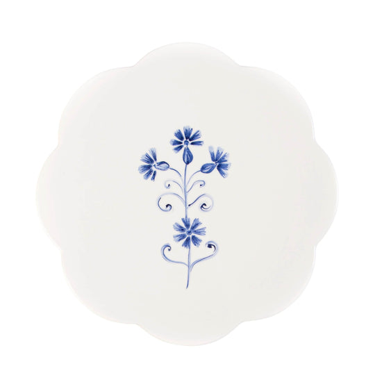 Set of 4 Scalloped Dinner Plates