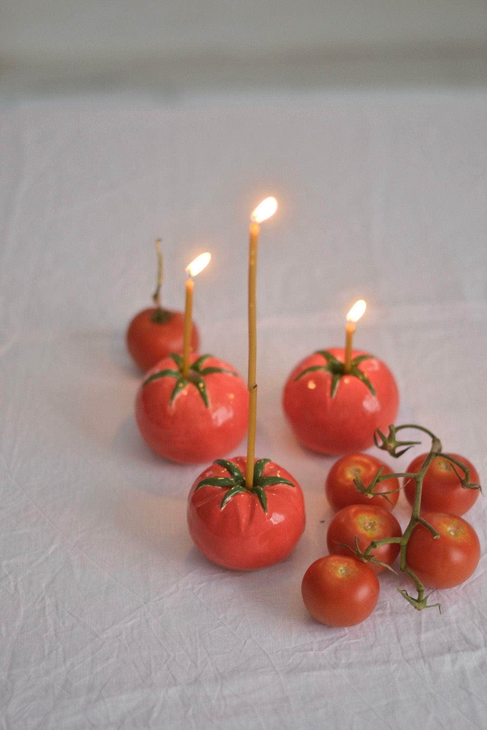 Ceramic Tomato Candle Holder