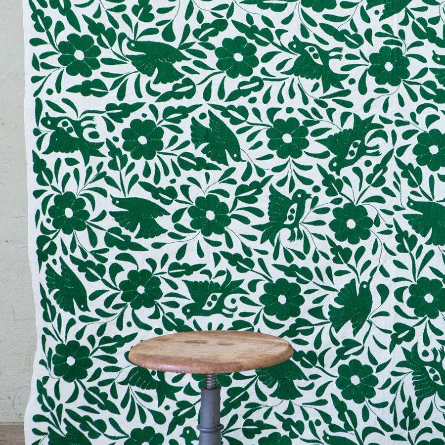 Embroidered Tablecloth - Green