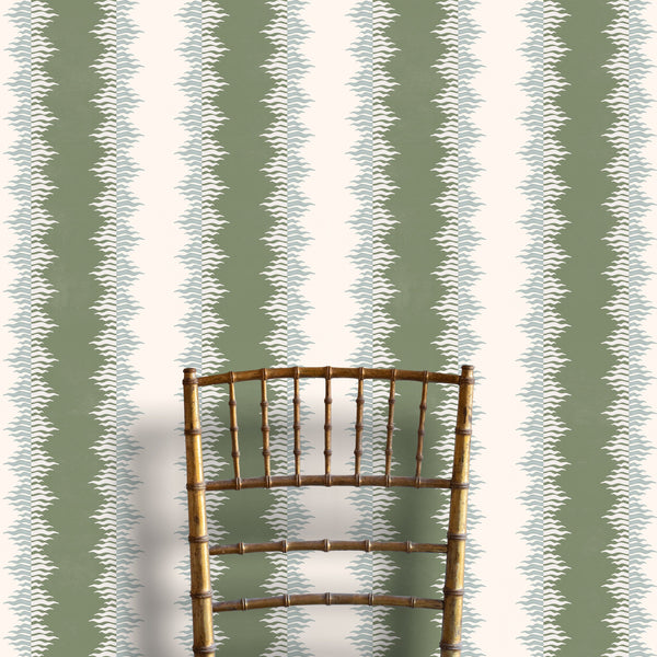 Crimped Stripe - Olive