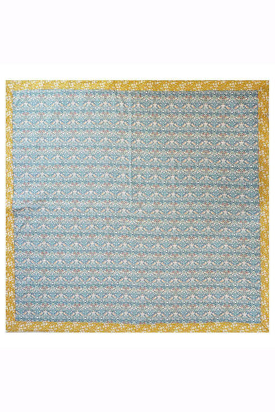 Picnic Blanket Made With Liberty Fabric Strawberry Thief & Capel Mustard