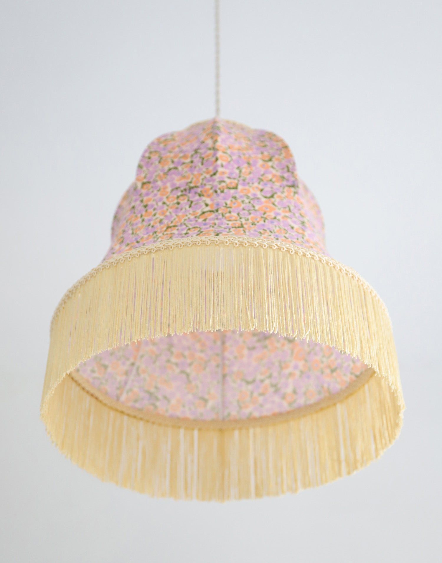 Armande "Bell" Shape Pendant Light with Fringe Print