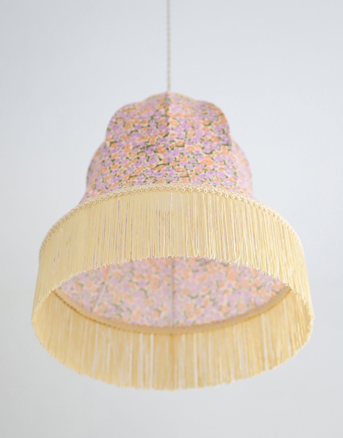 Armande "Bell" Shape Pendant Light with Fringe Print