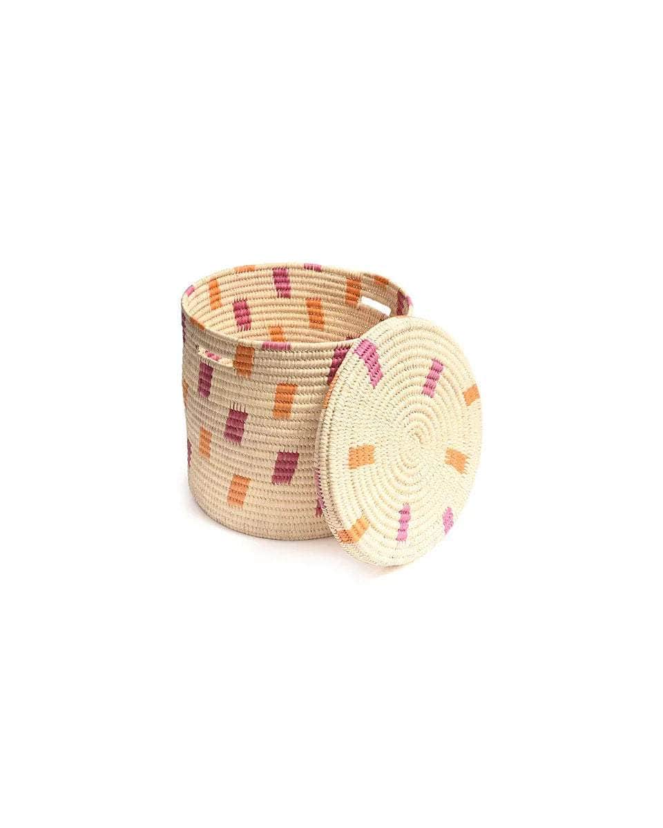 MADOADOA: Orange and Pink Brushstroke Laundry Basket