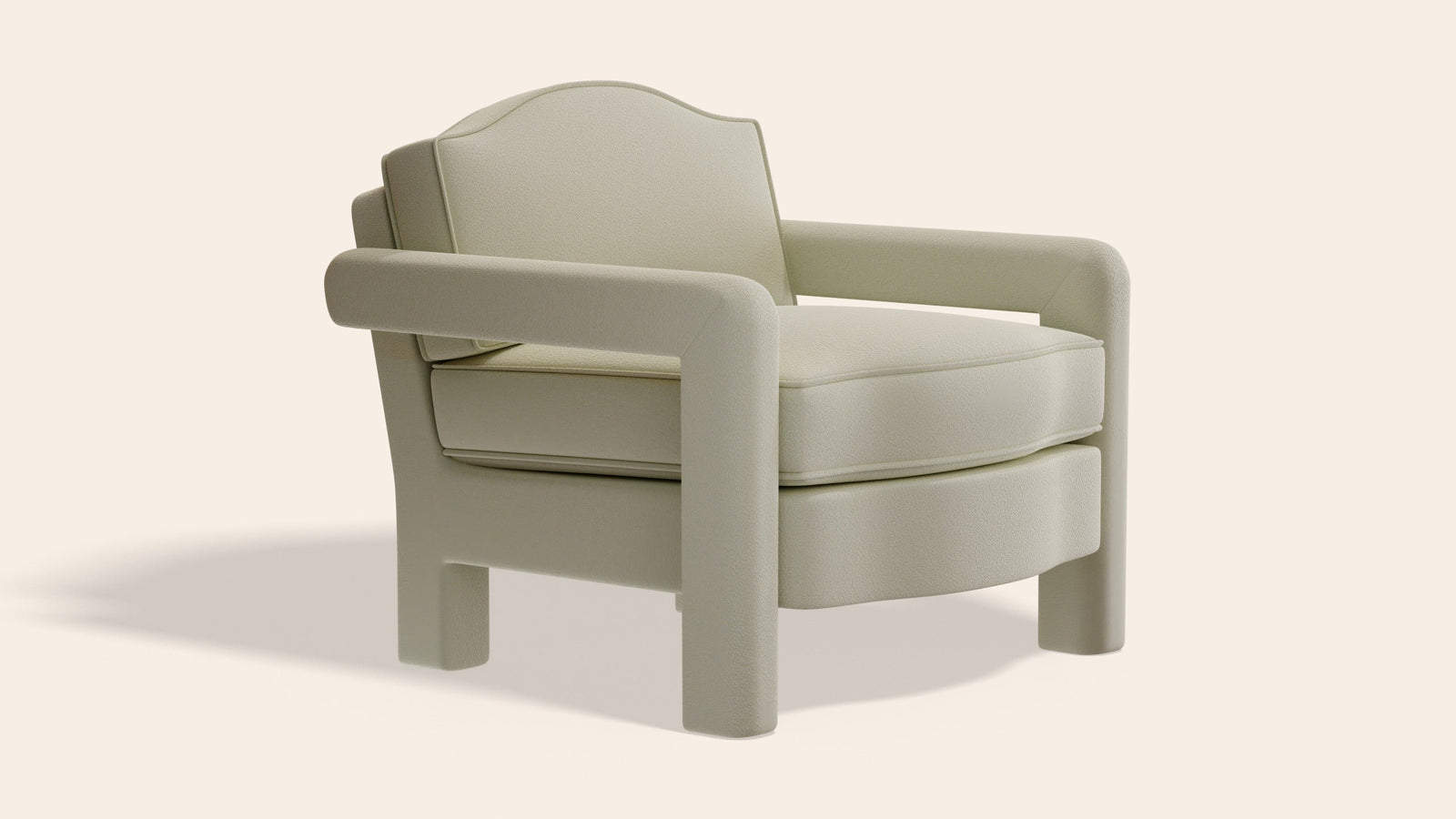 Elio Armchair, Nougat Boucle