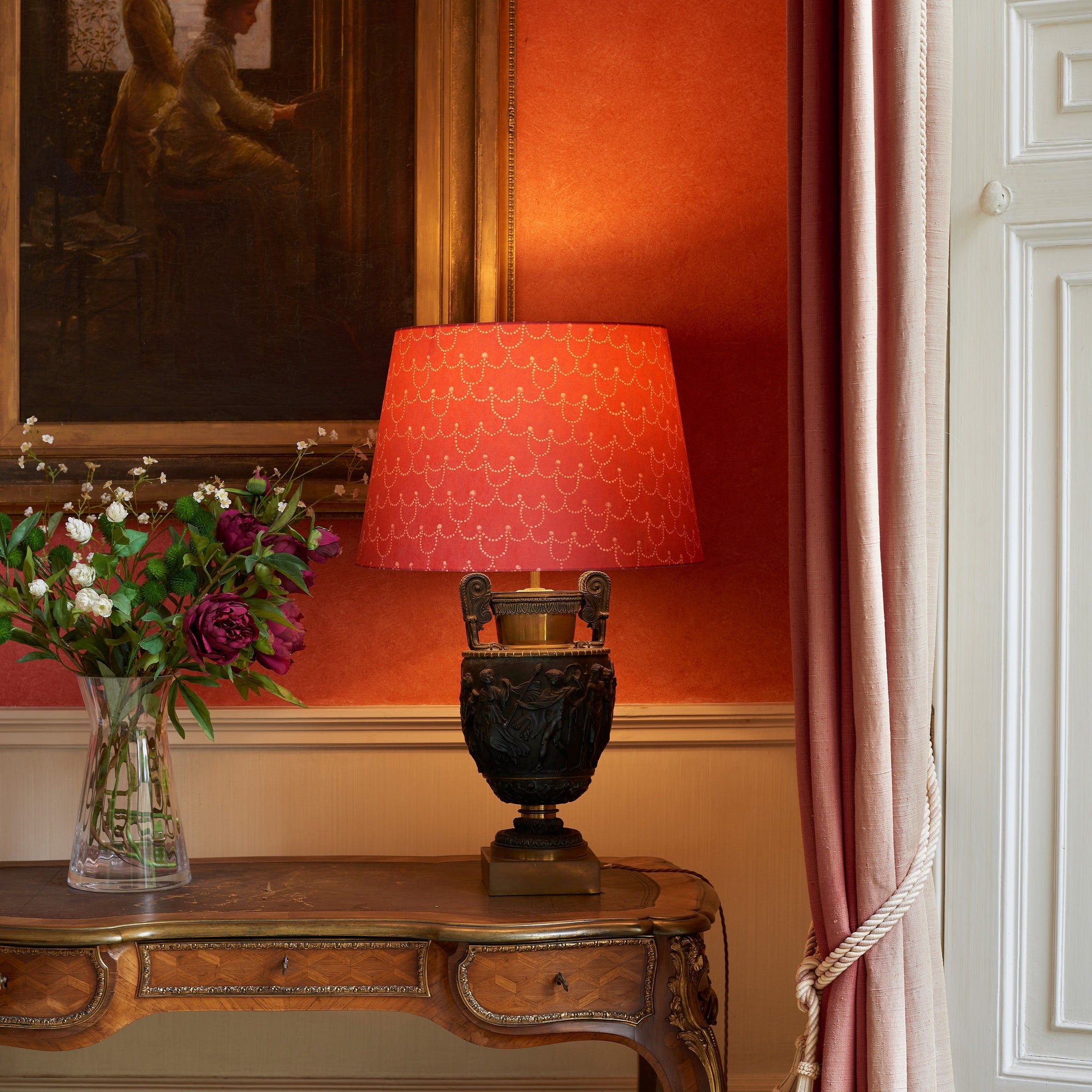 18” Empire Lampshade Pearl Chain – SANGUE