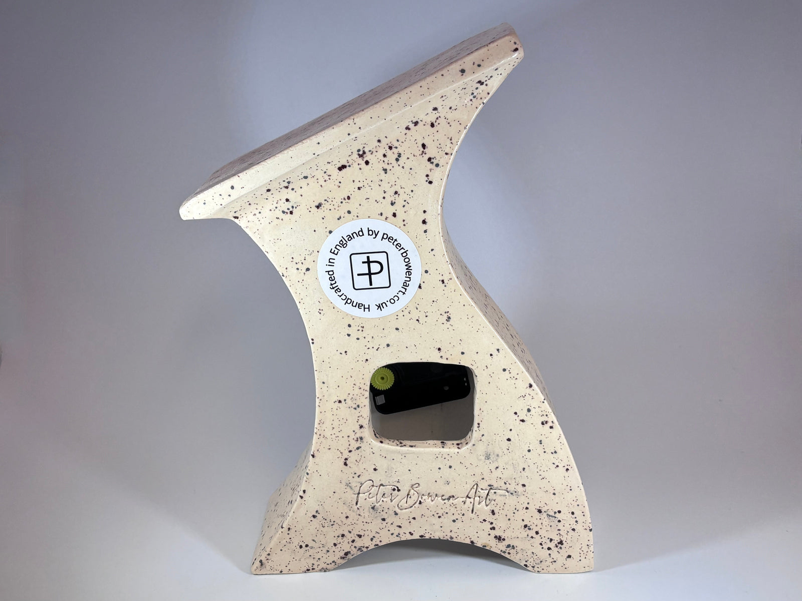 Ceramic Mantel Clock - Honey Speckle Glaze