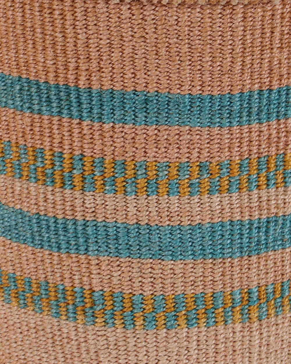 MKALI: Large Aqua, Gold and Natural Sisal Basket