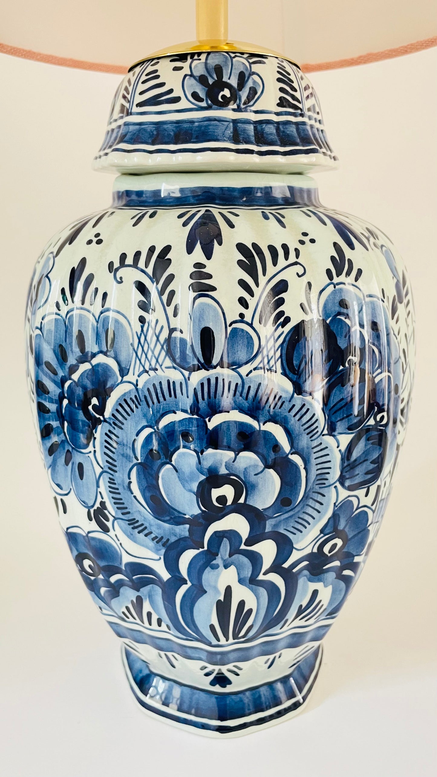 Antique Delft Table Lamp