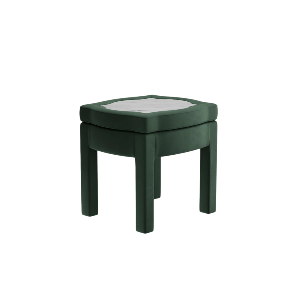 Piero Footstool, Olive Linen