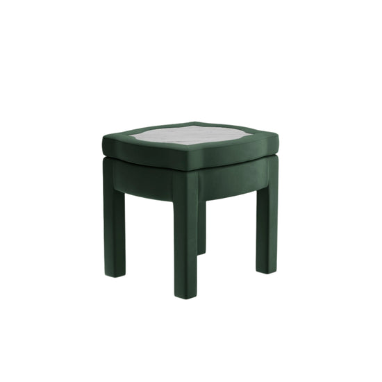 Piero Footstool, Olive Linen