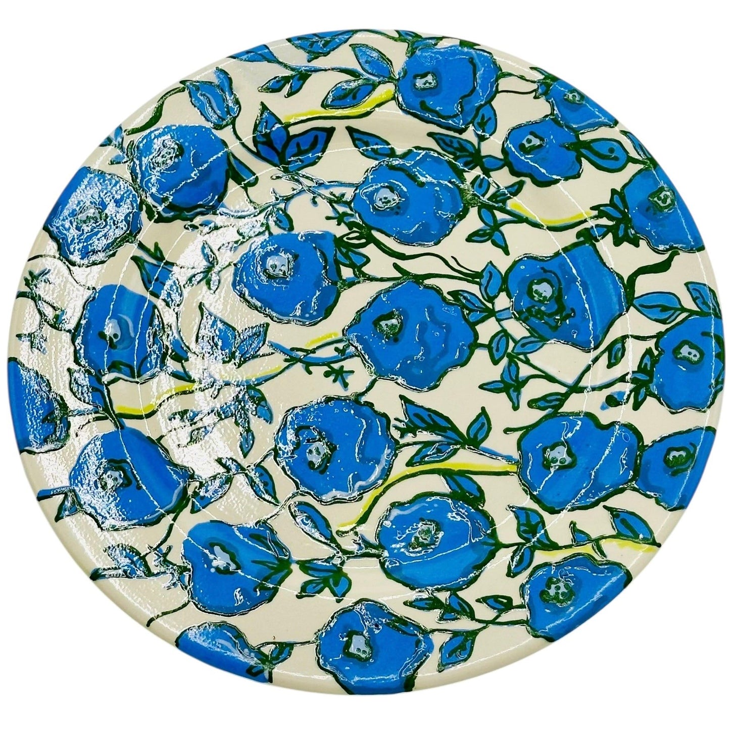 Blue Flowers Plate