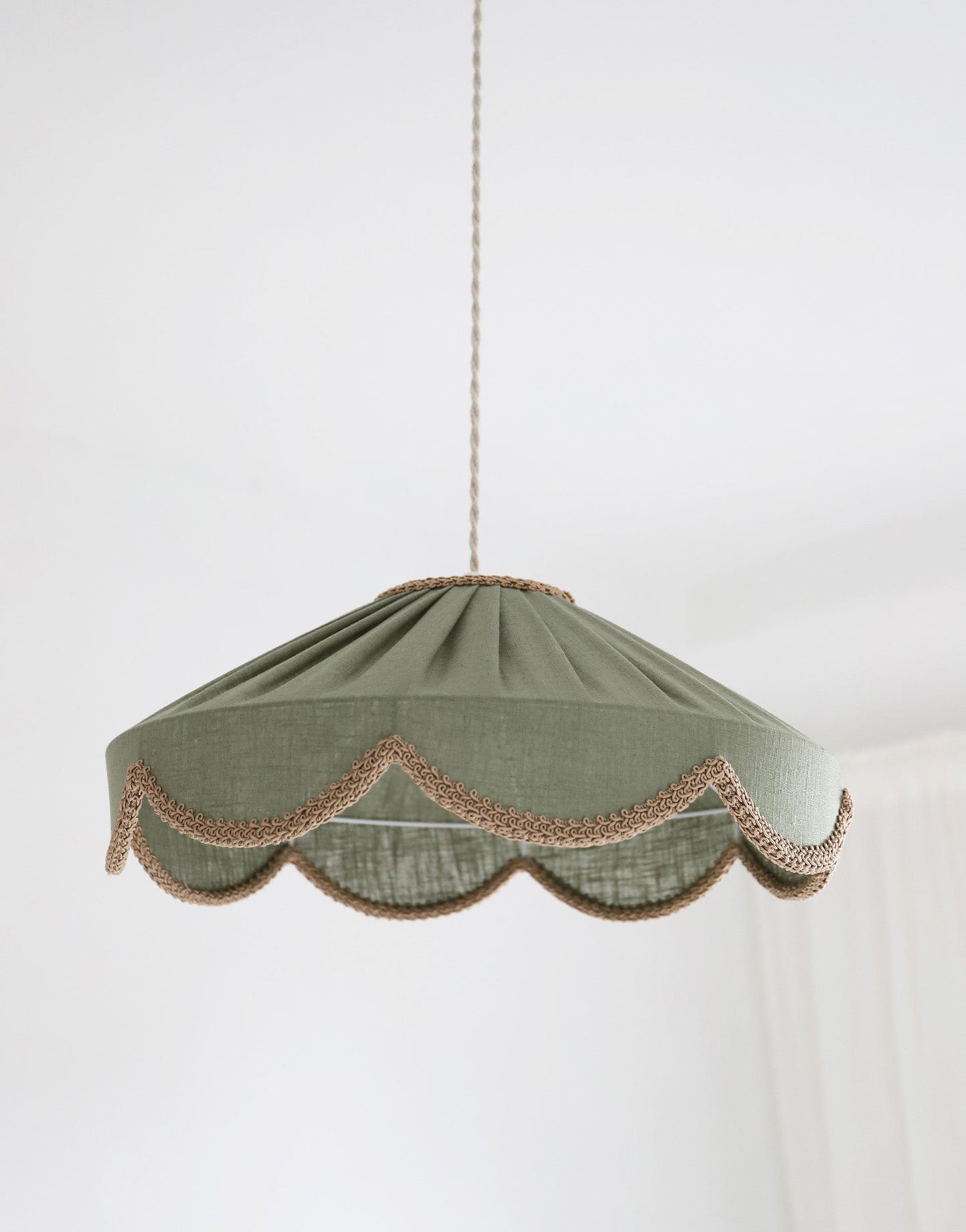 Cosette 'Powdered Sage' Solid Color Floral Shaped Pendant Light