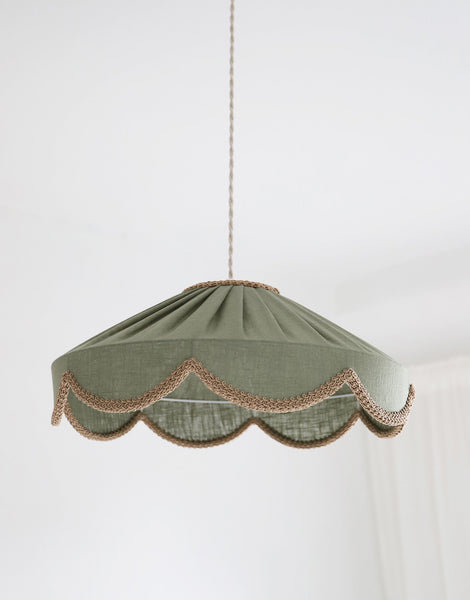 Cosette 'Powdered Sage' Solid Color Floral Shaped Pendant Light