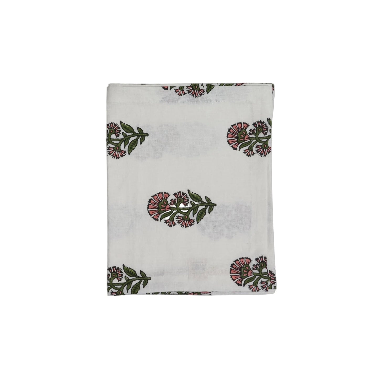 Begum Linen Hand-Printed Runner - Pink