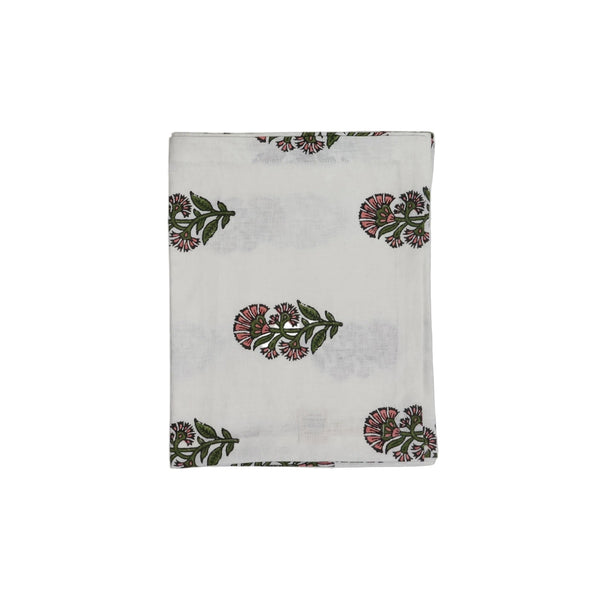 Begum Linen Hand-Printed Runner - Pink