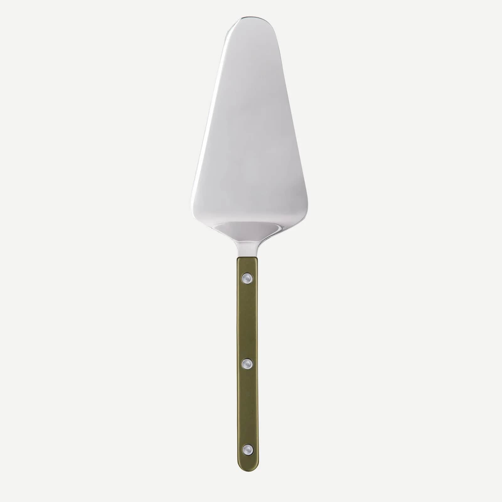 Bistrot Pearly Cake Server, Olive