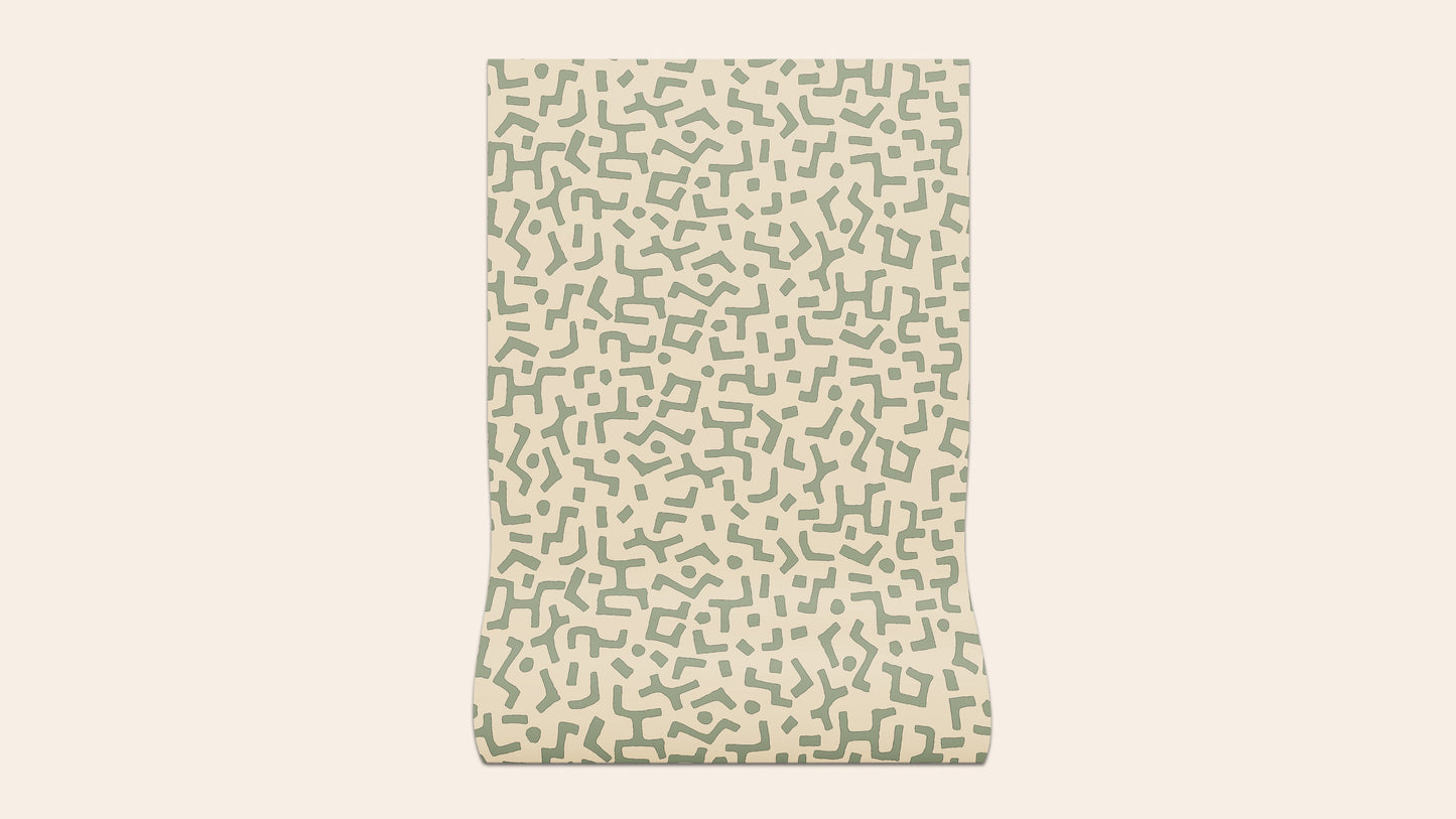 Raphia Wallpaper, Palm, Roll