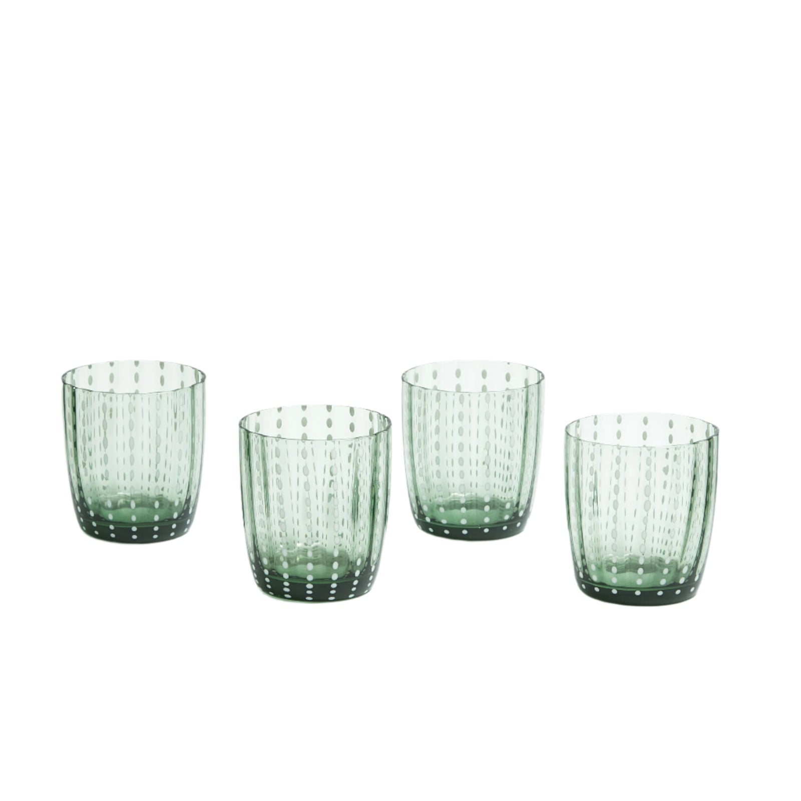 Olive Green Speckled Water Glasses (set of 6)