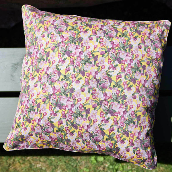 Romance is Dead Yellow Square Cushion Cover