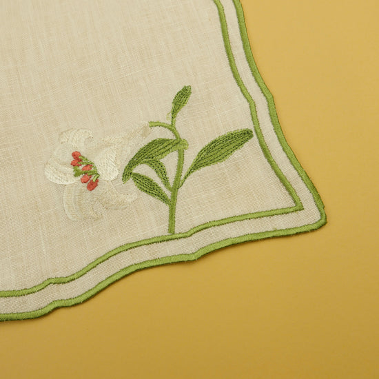 Lily Embroidered Placemat