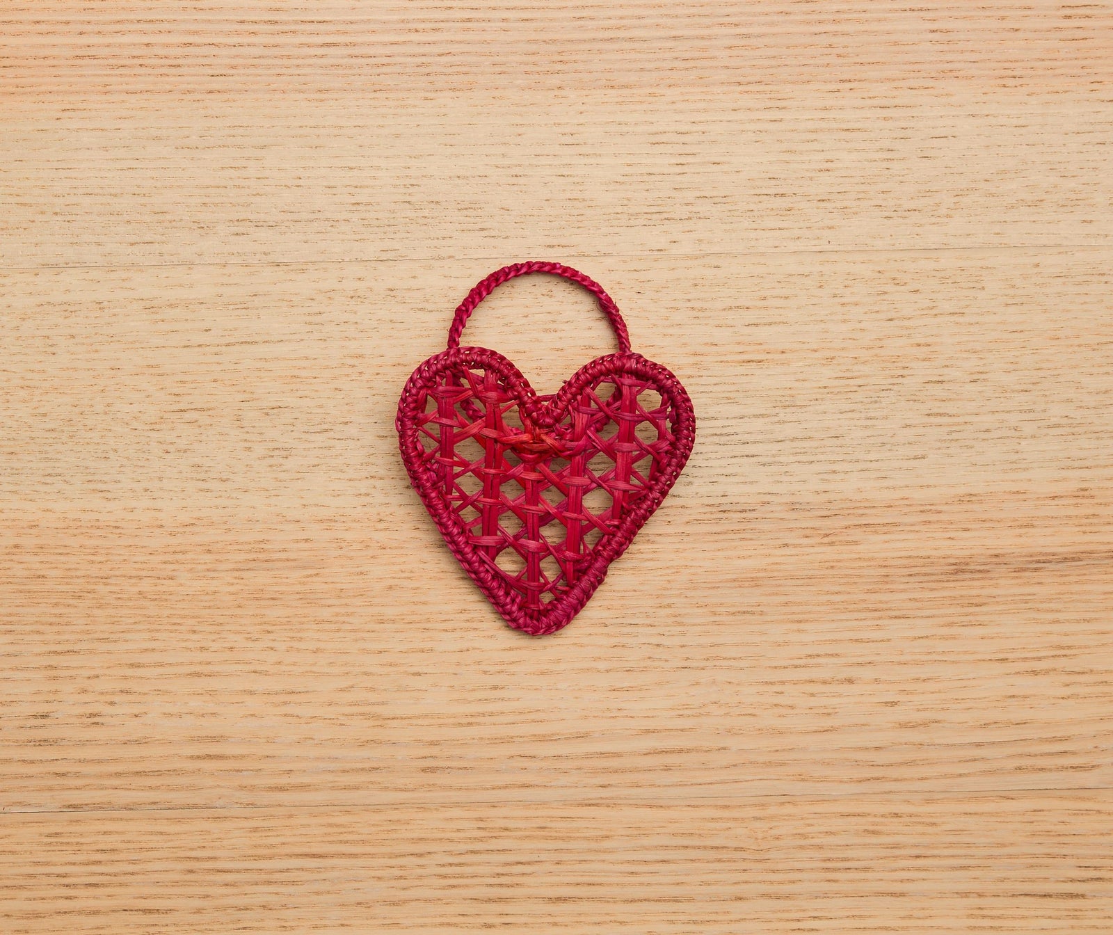 Handwoven Heart Napkin Rings – Set of 4 Palm Napkin Holders