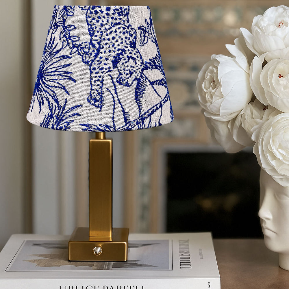 Athena Slim Rechargeable Table Lamp (Blue Leopard)
