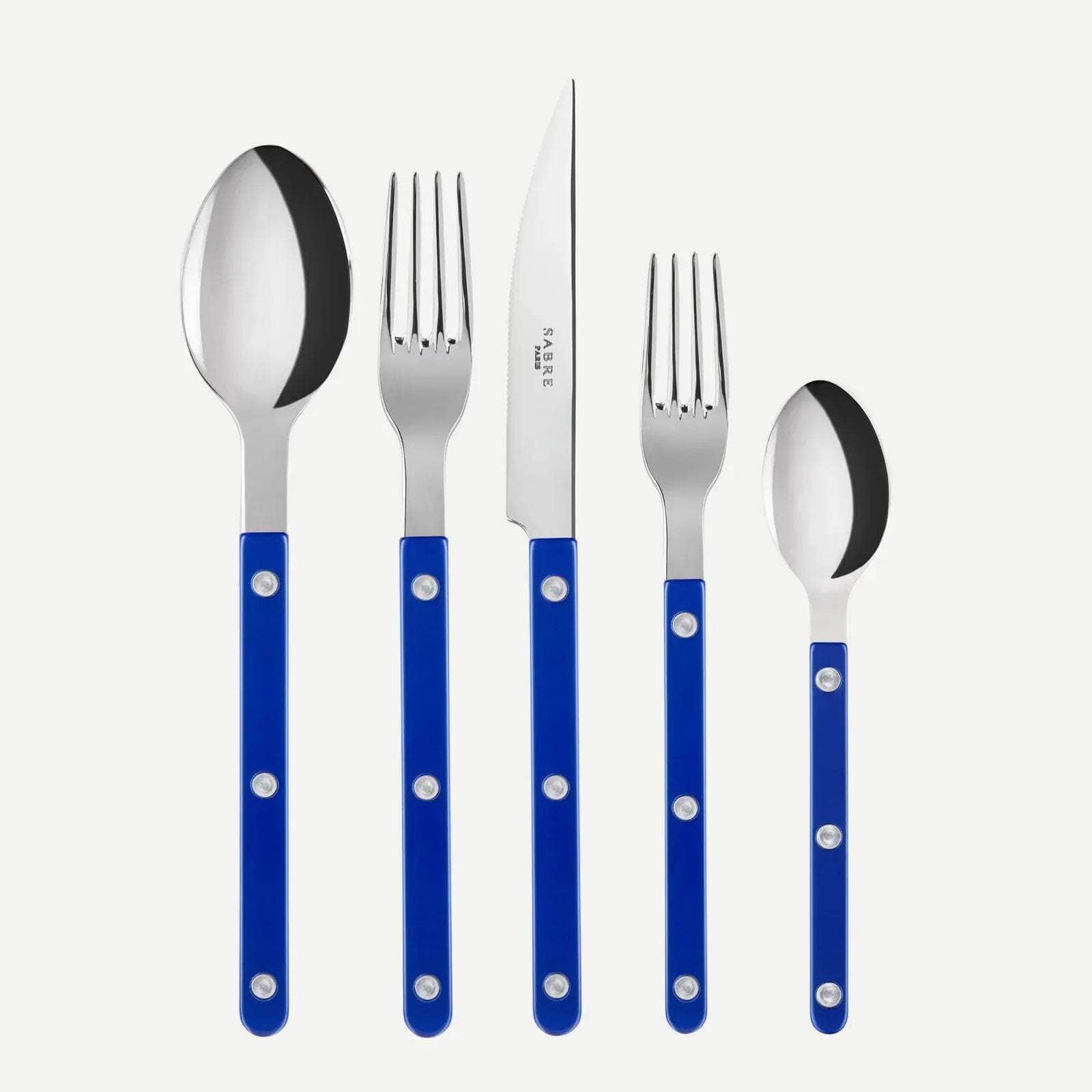 Bistrot Pearly 5pc Cutlery Set, Lapis Blue