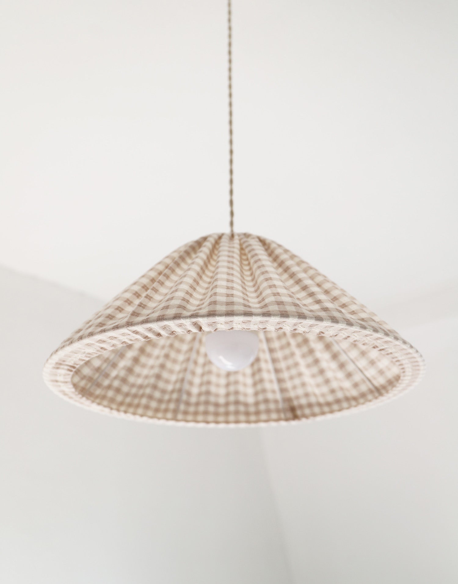 Conical Pendant Light Gingham Malala “Petits Carreaux”