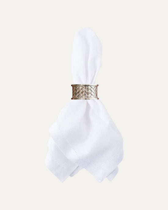 Braided Silver Napkin Ring