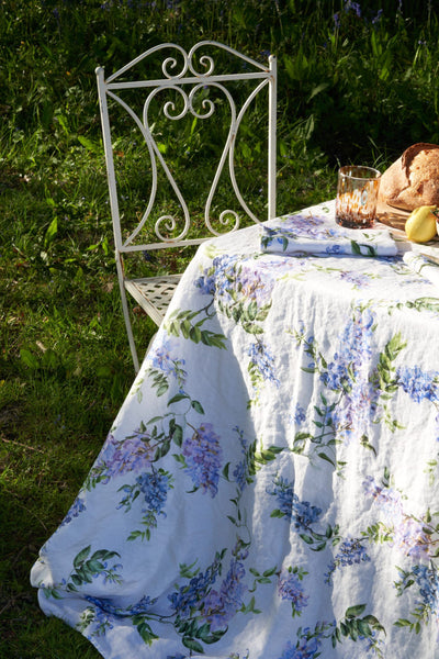 Wisteria Linen Tablecloth