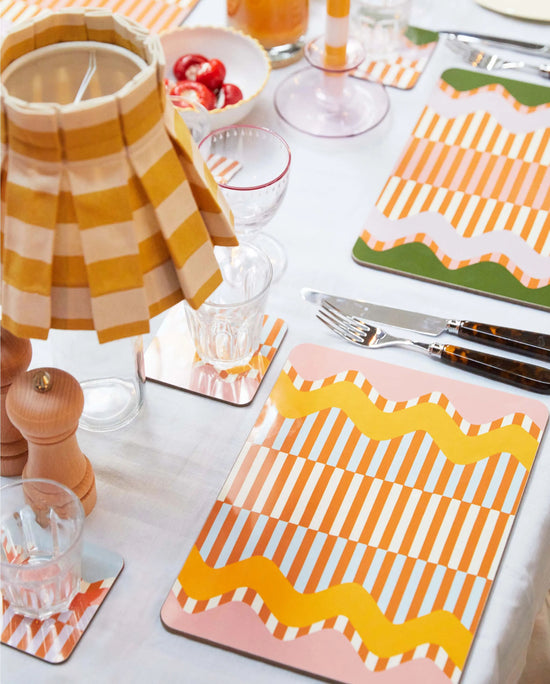 Wiggle and Stripe Coasters (Set of 6)