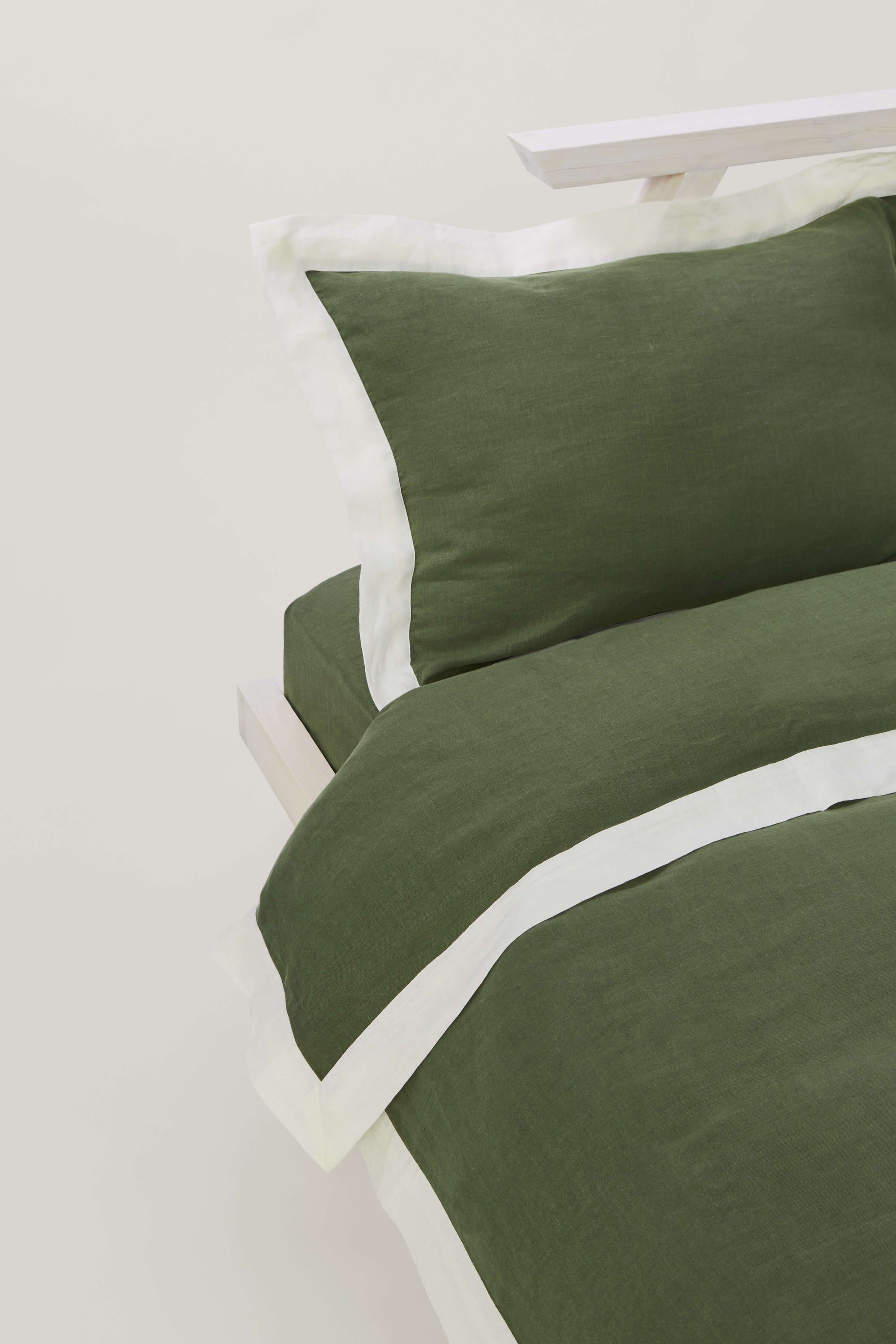 Linen Duvet Cover - Forest Green
