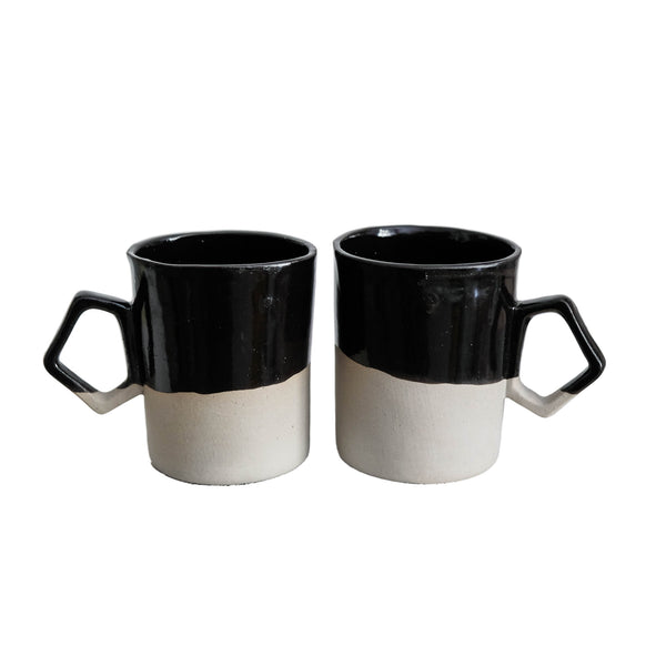 Alex - Porcelain Mug - Glossy Black - Set of 2