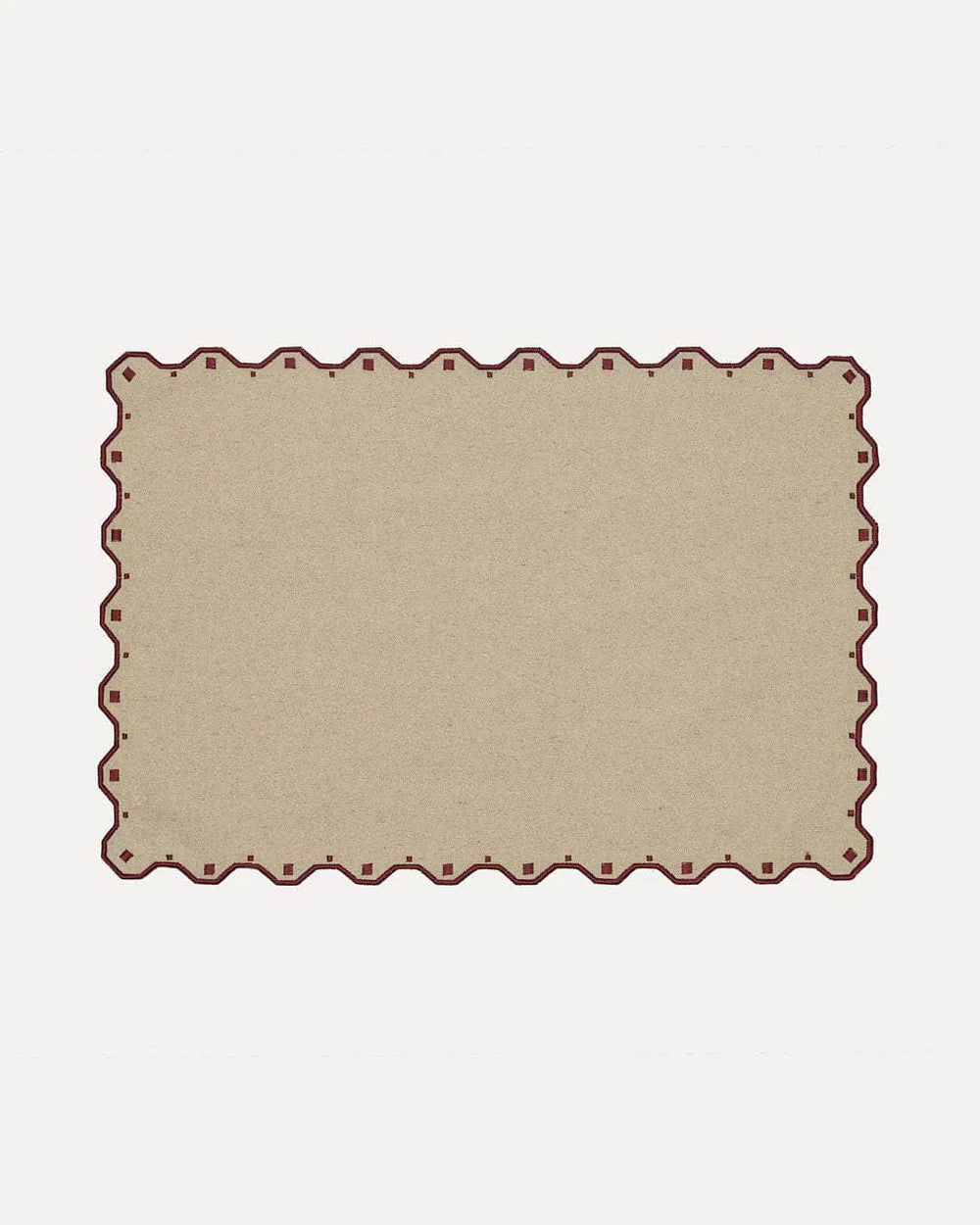 Porto Placemat, Beige with Bordeaux