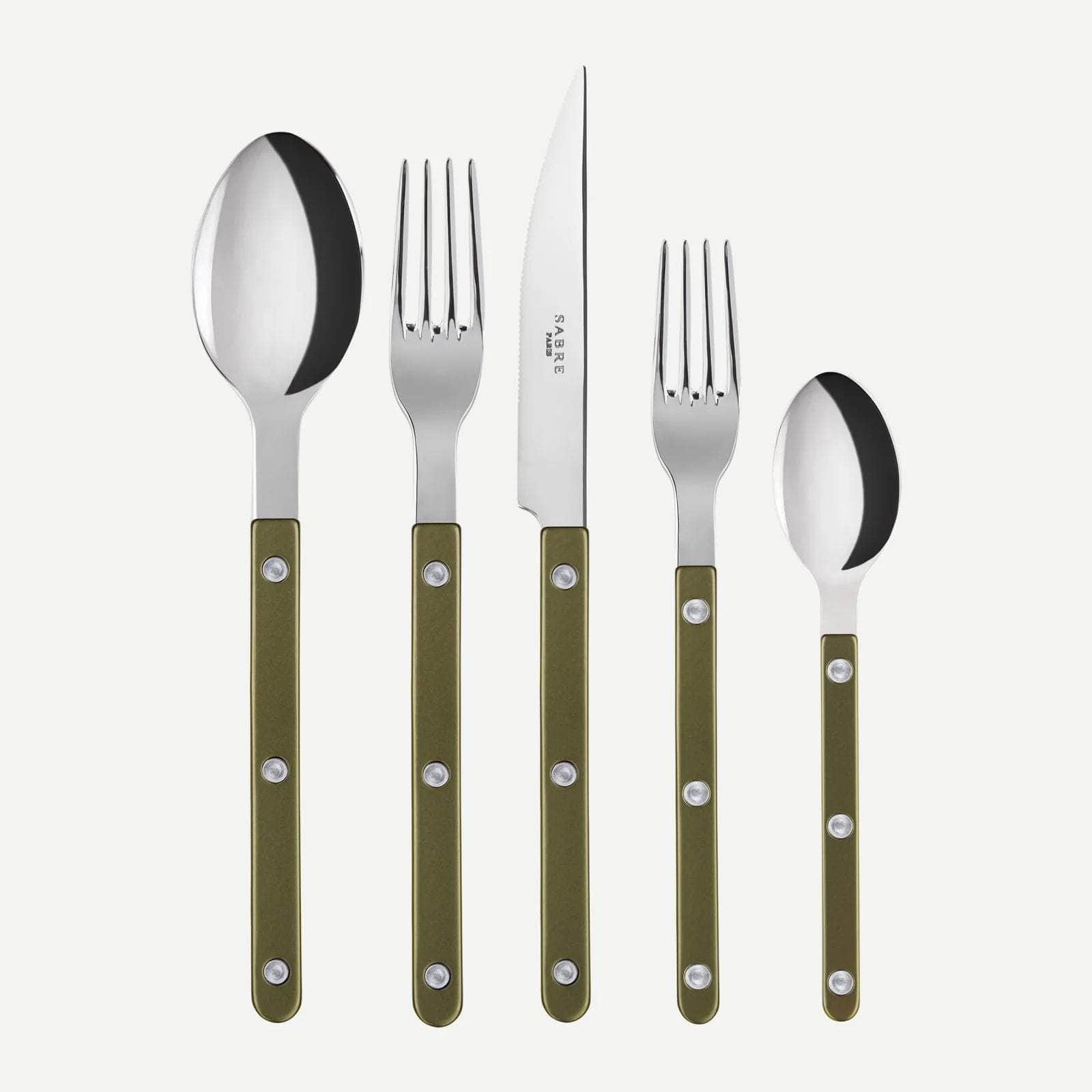 Bistrot Pearly 5pc Cutlery Set, Olive