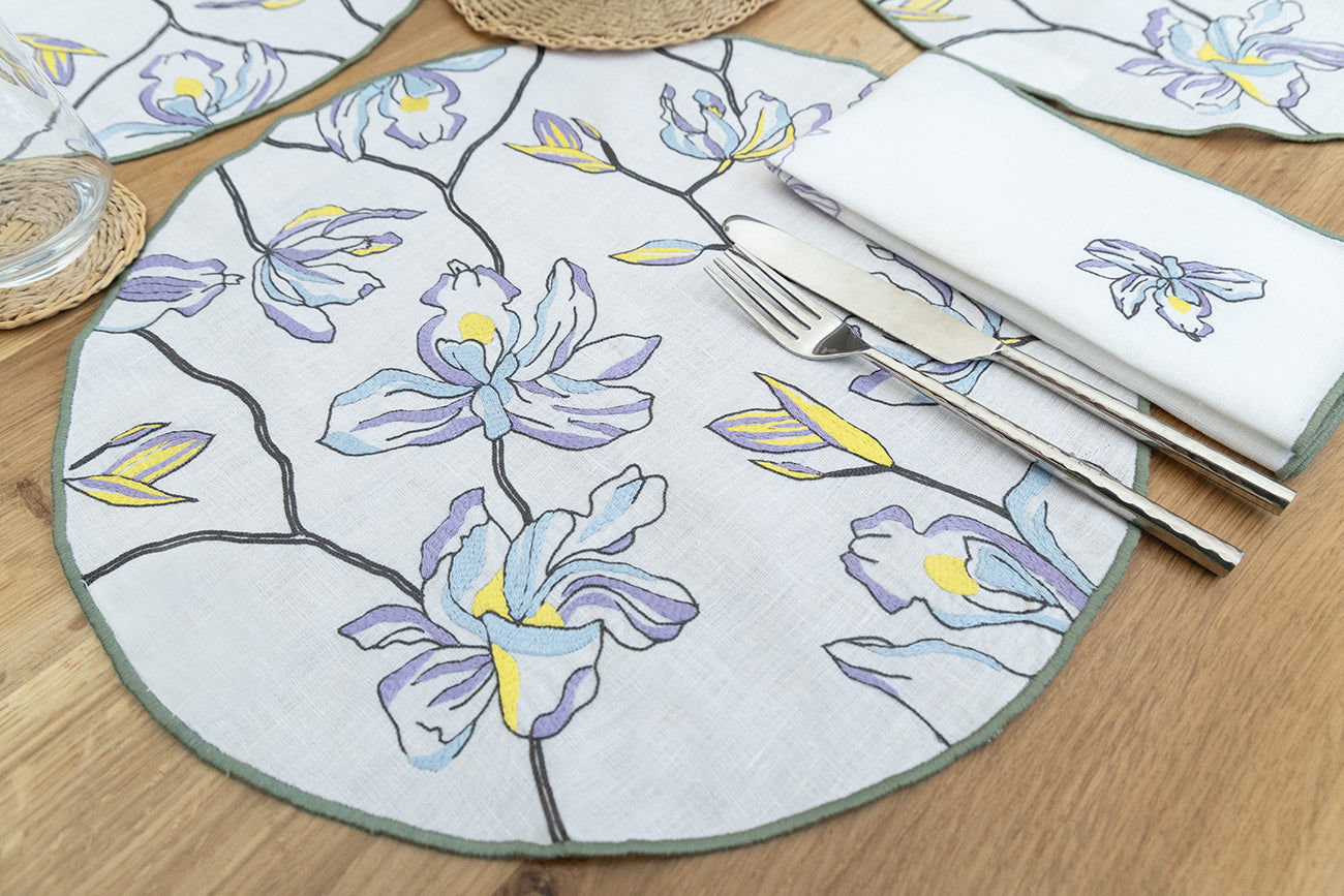 Floral Fresco - Placemats - Blue (Set of 4)