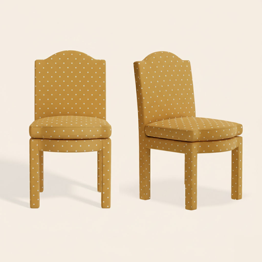 Pair of Leo Dining Chairs, Cannoli
