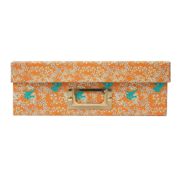 Corali Orange Quartz Lidded Portfolio Box