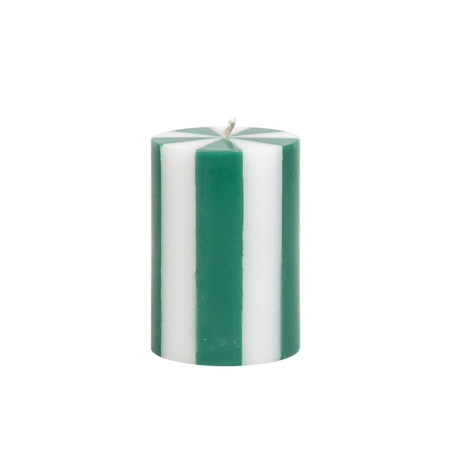 Small Pillar Candle - Lawn Green / White