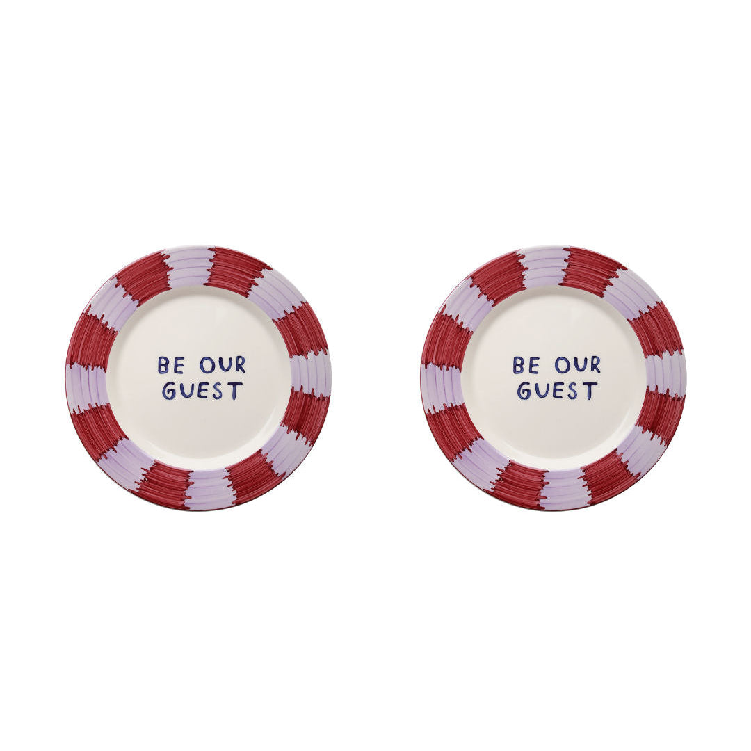 Frida Purple Dessert Plate Set-Of-Two