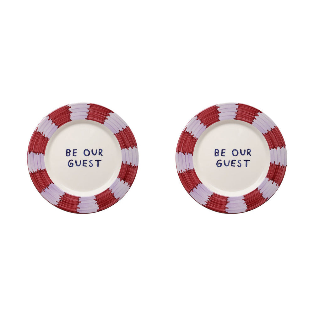 Frida Purple Dessert Plate Set-Of-Two