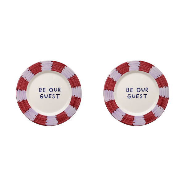 Frida Purple Dessert Plate Set-Of-Two